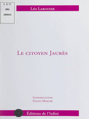 cover image of Le citoyen Jaurès